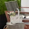 12" Wide Planter Large Distressed Novelty Farmhouse Style Metal With Handle And 2 Pots White - Olivia & May 2 12" Wide Planter Large Distressed Novelty Farmhouse Style Metal With Handle And 2 Pots White - Olivia & May -Olivia & May GUEST fabbc1ab 46e0 4043 b56c cbe0bccb0496
