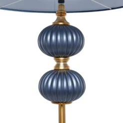 Fabric Floor Lamp With Drum Shade Blue - Olivia & May 13 Fabric Floor Lamp With Drum Shade Blue - Olivia & May -Olivia & May GUEST fb07cff5 a520 43ad 95ff 28a9c8057f12