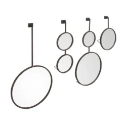 Modern Metal Wall Mirror Set Of 4 Black - Olivia & May -Olivia & May GUEST fb4e7b7b 3eab 456d 8549 853348ae60c6