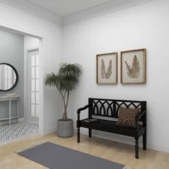 Farmhouse Wood Sitting Bench - Olivia & May -Olivia & May GUEST fbb0ded0 25b2 4033 a506 188123580b33