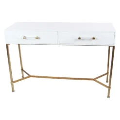 Metal And Wood Rectangular Console Table Olivia & May