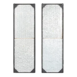 Metal Barn Door Wall Decor Set Of 2 Silver - Olivia & May 21 Metal Barn Door Wall Decor Set Of 2 Silver - Olivia & May -Olivia & May GUEST fbe52a9f b470 47ec be0a 40476dbc8e4c
