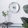 14" X 14" Round Aluminum Wall Clock With Clear Face - Olivia & May -Olivia & May GUEST fcf72297 d234 4ee5 91a5 4eb6c89060d1