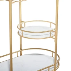 Contemporary Iron Bar Cart Gold - Olivia & May -Olivia & May GUEST fd1048bc bd14 458f b5fa bfaa8eaa1621