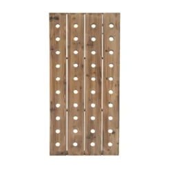 Rustic Wood Wall Wine Rack Brown - Olivia & May -Olivia & May GUEST fd7f8525 b159 423d ac89 10e17faa173b