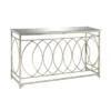 Metal And Mirror Trellis Design Front And Sides Console Table Silver - Olivia & May -Olivia & May GUEST fda12f18 0d87 48f2 b962 fcf3c8a92f5a