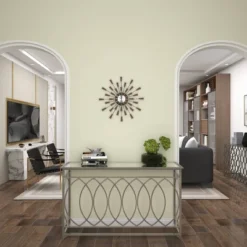 22"x22" Metal Starburst Wall Clock Brown - Olivia & May -Olivia & May GUEST fe32e009 932e 479e 901c f61dae42cf55