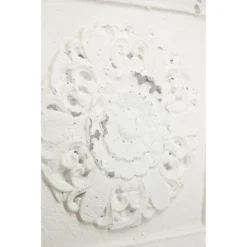 Vintage Fiberglass Floral Wall Decor Set Of 4 White - Olivia & May -Olivia & May GUEST fe7223ec 0288 43f8 9790 0d52281bde9e