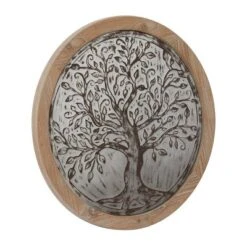 Wooden Tree Embossed Wall Decor Brown - Olivia & May -Olivia & May GUEST ff1eace4 caab 40b9 93f6 cdfc45055b83