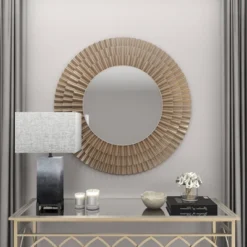 Wood Starburst Wall Mirror Silver - Olivia & May -Olivia & May GUEST ff6861a5 b8a8 49ff ab8a c73f1388063b
