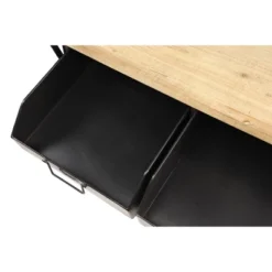 Industrial Rolling Cart Black - Olivia & May -Olivia & May GUEST ff7a17d9 e785 47d0 91d6 5e2c6335e315