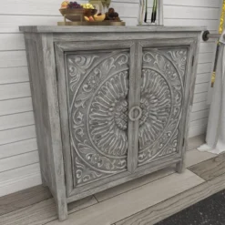 Farmhouse Wood Cabinet Gray - Olivia & May -Olivia & May GUEST ffa3b3b4 c3c4 426b 94ec 8fe54e3ea8cd