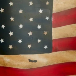 Metal American Flag Indoor Outdoor Wall Decor Red - Olivia & May -Olivia & May GUEST ffff1e6f 4bf7 4414 8786 5f852f41820a